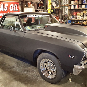 Classic Black Chevy El Camino in Garage - Toot from E. Palestine, Oh