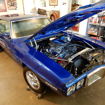 Classic Blue Muscle Car in Organized Garage - HonestBob from Lansing, Michigan