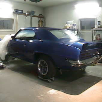 Classic Blue Muscle Car in Well-Organized Garage - HonestBob from Lansing, Michigan