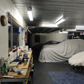 Organized Garage with Workbench and Covered Cars - Hobart Garage Guy from Sandy Bay, Tasmania