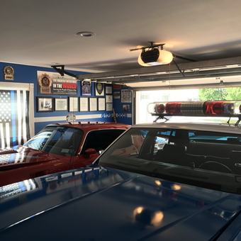 Police Car Garage Decor with Wall Signs - Jay from Massapequa, New York
