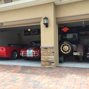 Classic Cars and Motorcycle in Organized Garage - Sandman from Clermont, Florida