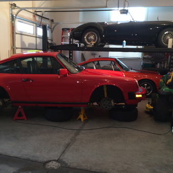 Classic Cars on Lift and Jack Stands in Garage - Steve from Willoughby, Ohio