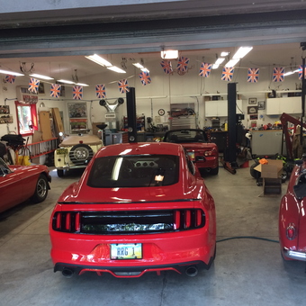 Classic Cars and Tools in Spacious Garage - Red Roadster from BOLIVAR, Ohio