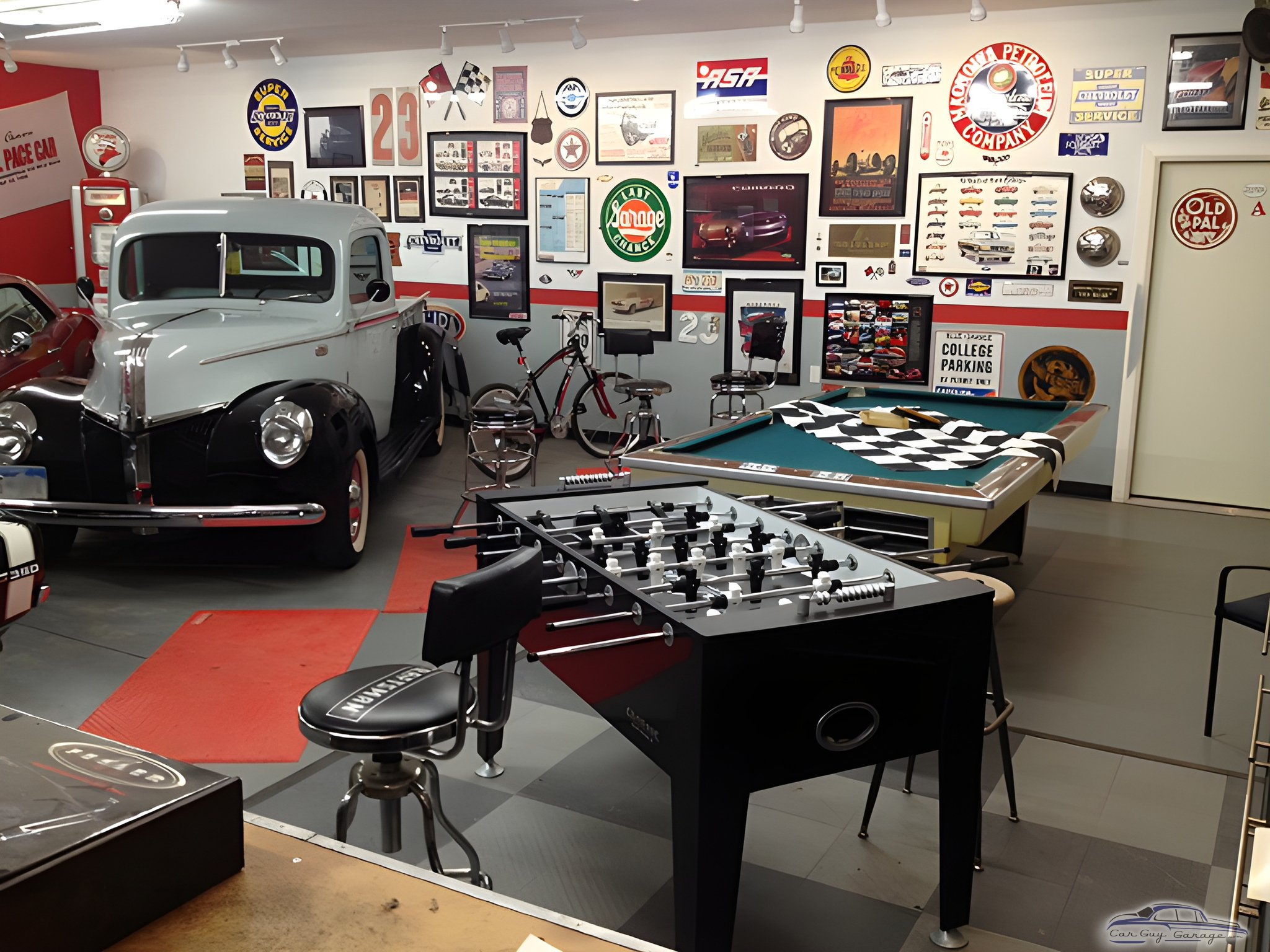 Classic Car Garage with Game Tables and Wall Decor - Dennis from Longmont, CO