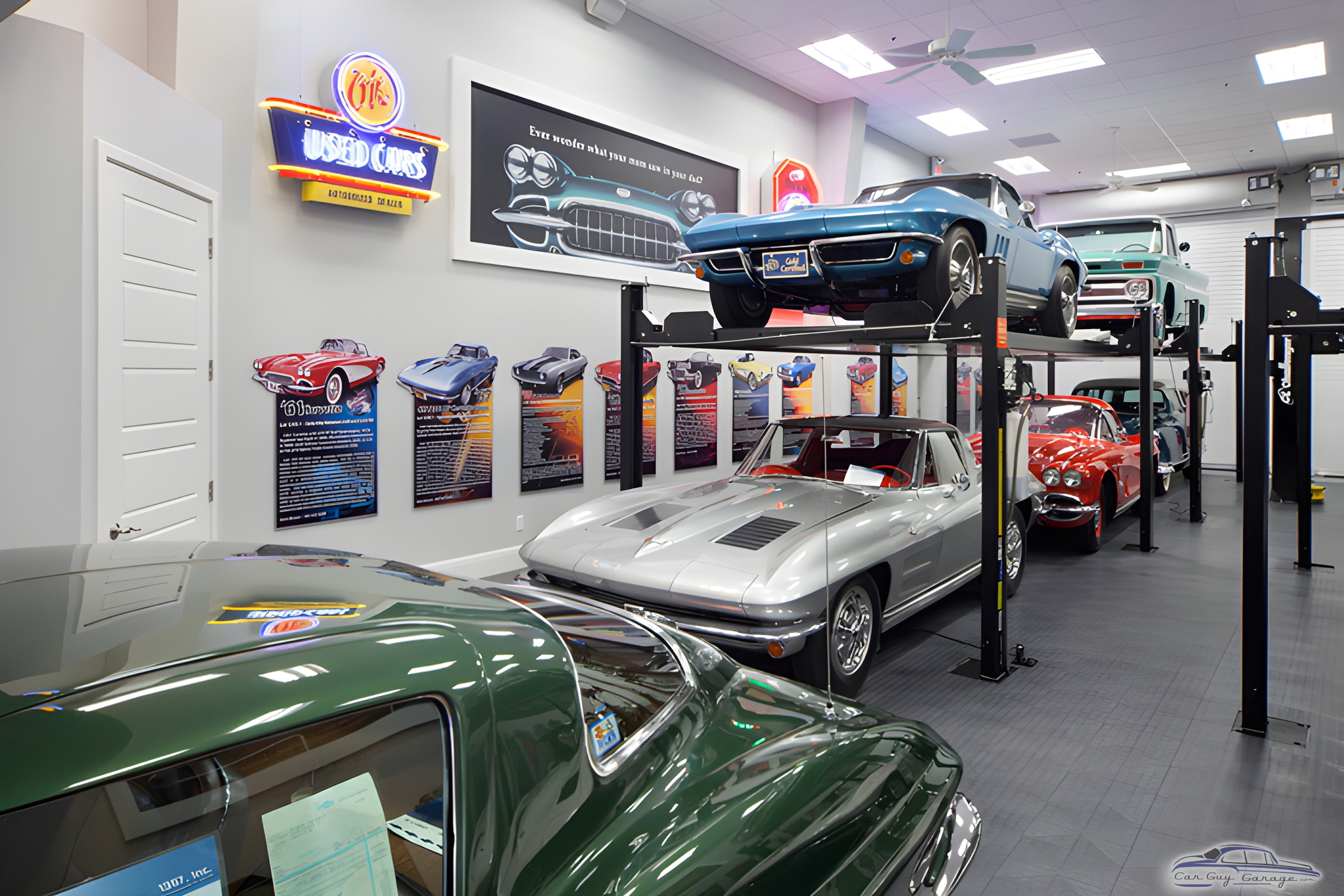 Classic Car Garage with Vehicle Lifts and Neon Signs - Dave from Longwood, FL