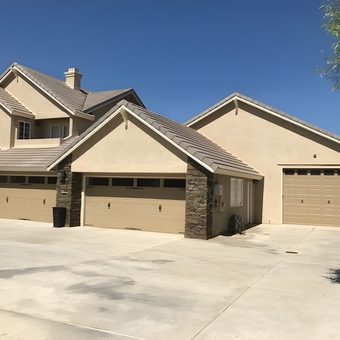 Spacious Three Door Garage with Stone Accents - Anthony Natoli from Agua Dulce, California