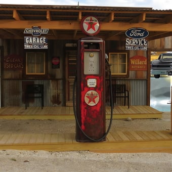 Vintage Gas Pump and Classic Garage Decor - Joes Place from Kerrville, tx