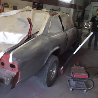 Classic car restoration with jack and creeper - Andy Urbanczyk from Justice, IL