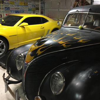 Classic Car Garage With Camaro and Flame Hood - Blaster from Winnemucca, Nevada