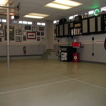 Organized garage with cabinets, decor, and sink - Rdgliot from Lake in the Hills, IL