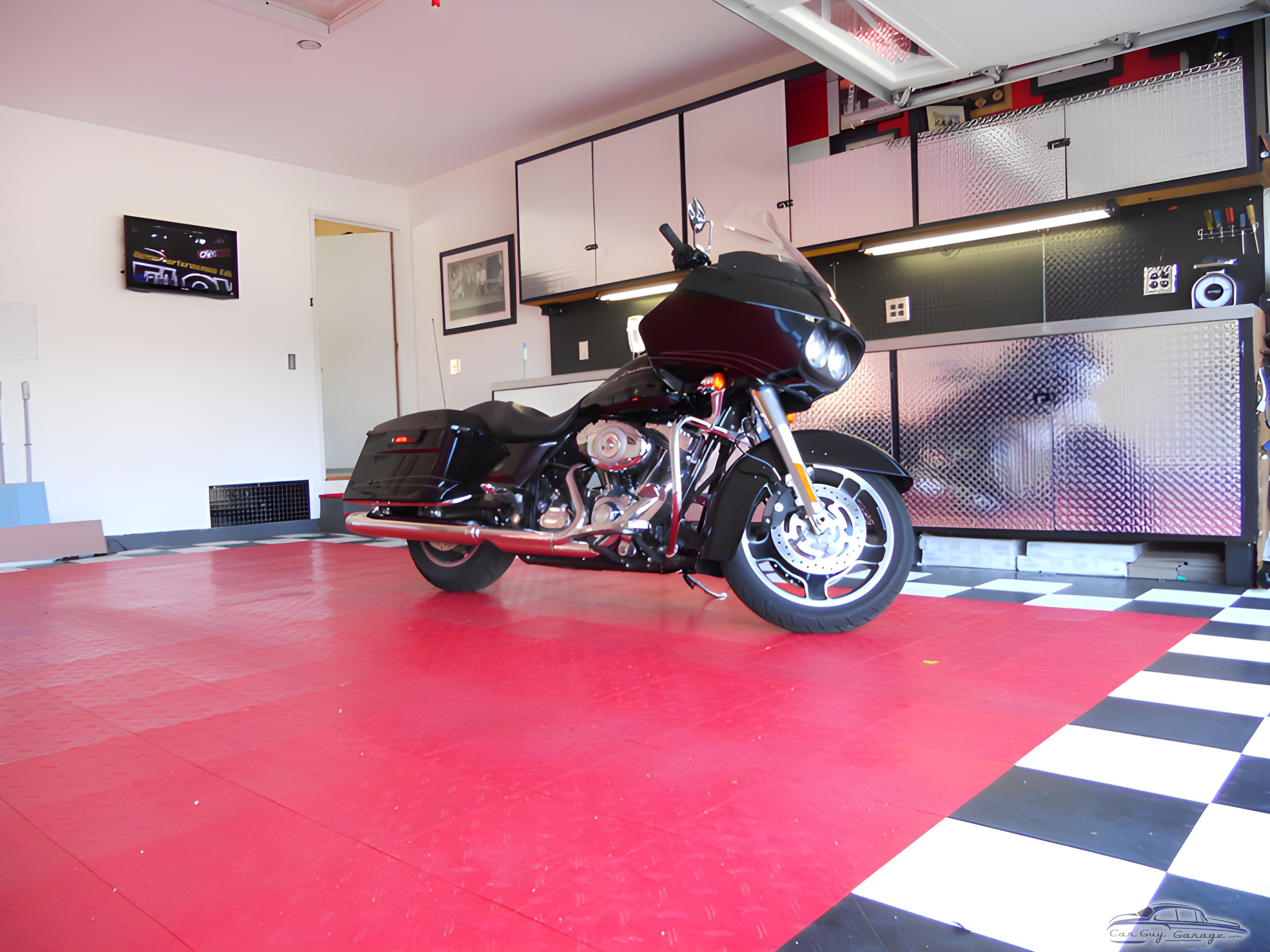 Motorcycle in Garage with Diamond Plate Cabinets - Mark from Petaluma, CA