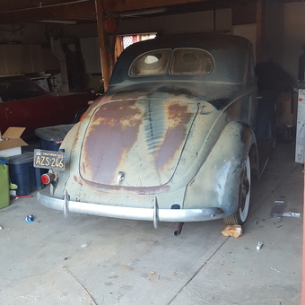 Classic car restoration project in spacious garage - steven Rhoades from Jamestown, California