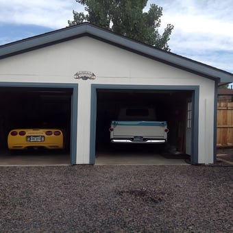 Two-Car Garage With Classic Chevy Sign - chevyman from Castle Rock, CO