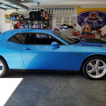 Organized Garage with Blue Dodge Challenger - Paul from Sumter, SC