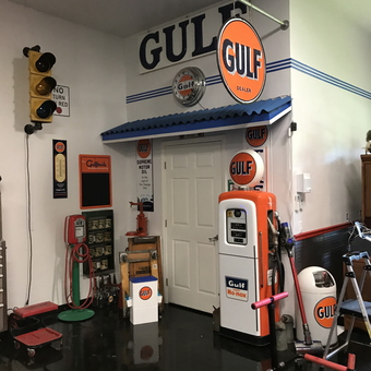Gulf Gas Station Decor and Vintage Pumps - Vince from Punta Gorda, FL