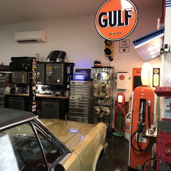 Retro Gulf Gas Pump Signs and Tool Cabinets - Vince from Punta Gorda, FL