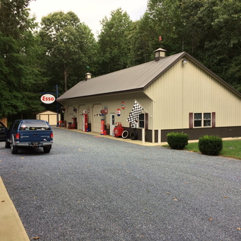 Classic Garage with Vintage Gas Pumps and Signs - Kenny's Garage from Milton, Del