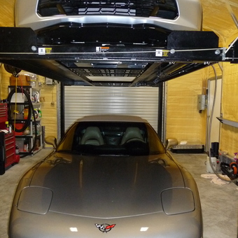 Two Corvettes with Four Post Car Lift in Garage - Dave from Edgewater, Florida