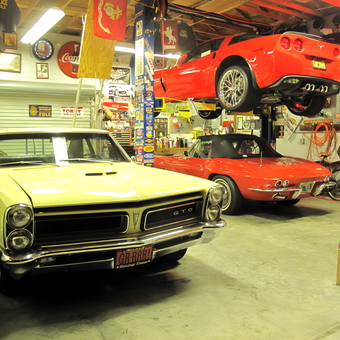 Classic Car Garage with Lift, Signs, and Tools - Micco Speed Shop from Micco, FL