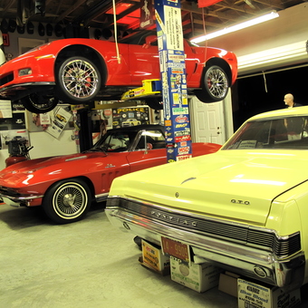 Classic Car Garage with Lift and Wall Decor - Micco Speed Shop from Micco, FL
