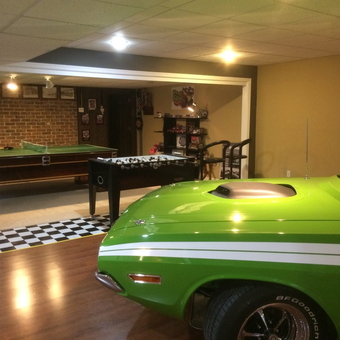 Garage with Classic Car, Game Tables, and Bar Stools - Icarus38376 from Lancaster, PA
