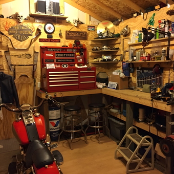 Motorcycle Garage with Tool Storage and Workbench - David from Haslett, MI