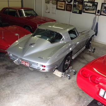 Classic Corvettes and Car Dollies in Home Garage - Dave from Greenwood, Mo