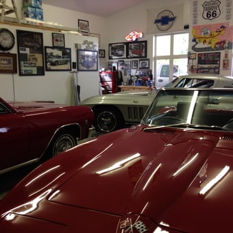 Classic Car Garage with Wall Decor and Neon Signs - Dave from Greenwood, Mo