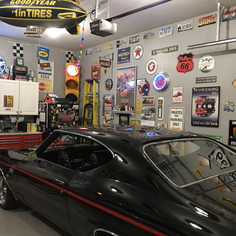 Classic Car Garage with Signs and Neon Lights - Beach Pal from McDonald, Pa
