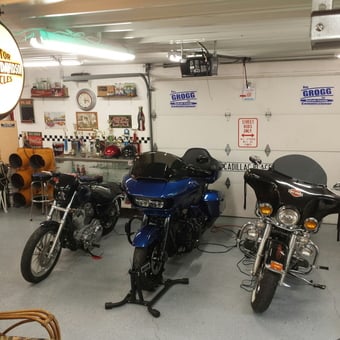 Harley-Davidson Garage with Motorcycles and Decor - Don from Auburn, IN