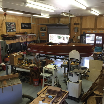 Woodworking Garage With Tools, Boat Project, and Decor - Terry K Limehouse from Summerville, SC