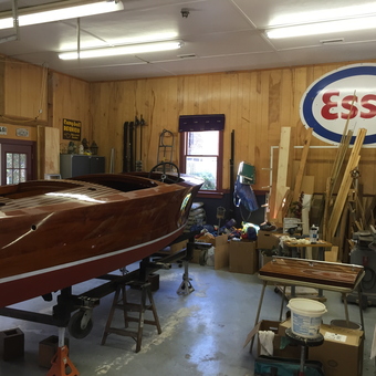 Classic Wooden Boat Workshop with Esso Sign - Terry K Limehouse from Summerville, SC