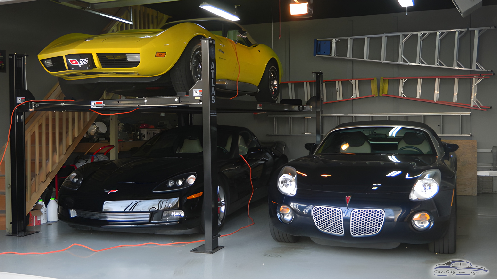 Garage Car Lift with Classic and Modern Cars - Steve and Michele from Hockessin, DE