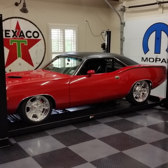 Classic Car Garage with Lift and Signs - THE CUDA CAVE from Choudrant, LA