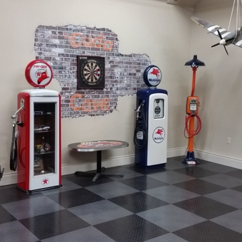 Retro Gas Pumps and Garage Decor - THE CUDA CAVE from Choudrant, LA