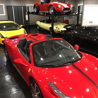 Luxury Garage with Car Lift and Exotic Cars - Steve from St Louis, MO