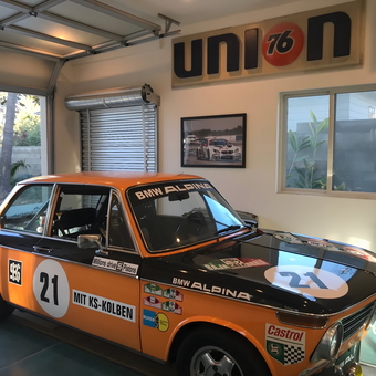 Vintage BMW race car with Union 76 sign - Steve from Encinitas, CA