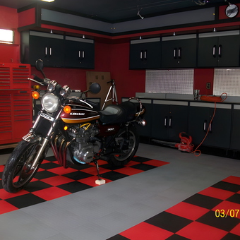 Motorcycle Garage with Cabinets and Tool Chest - Dan from Gainesville, FL