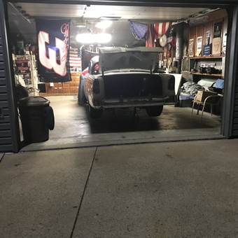 Classic Car Garage with Wall Art and Storage - Mitch's Speed Shop from Plattsmouth, Nebraska