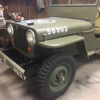 Classic Military Jeep Restoration in Organized Garage - ROBERT from HUNTINGTON, WV