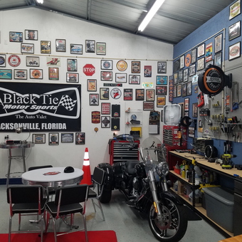 Motorcycle Garage with Wall Art and Tool Storage - LES HOUPT from JACKSONVILLE, FL