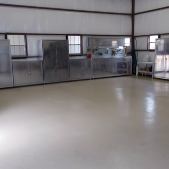 Aluminum Diamond Plate Garage Cabinets and Workbench - Jim from Caldwell, TX