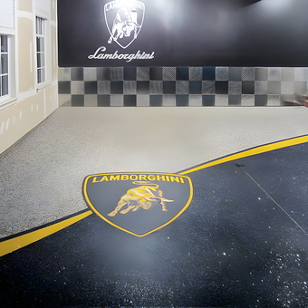 Lamborghini Themed Garage With Custom Flooring - Jim from Doral, FL