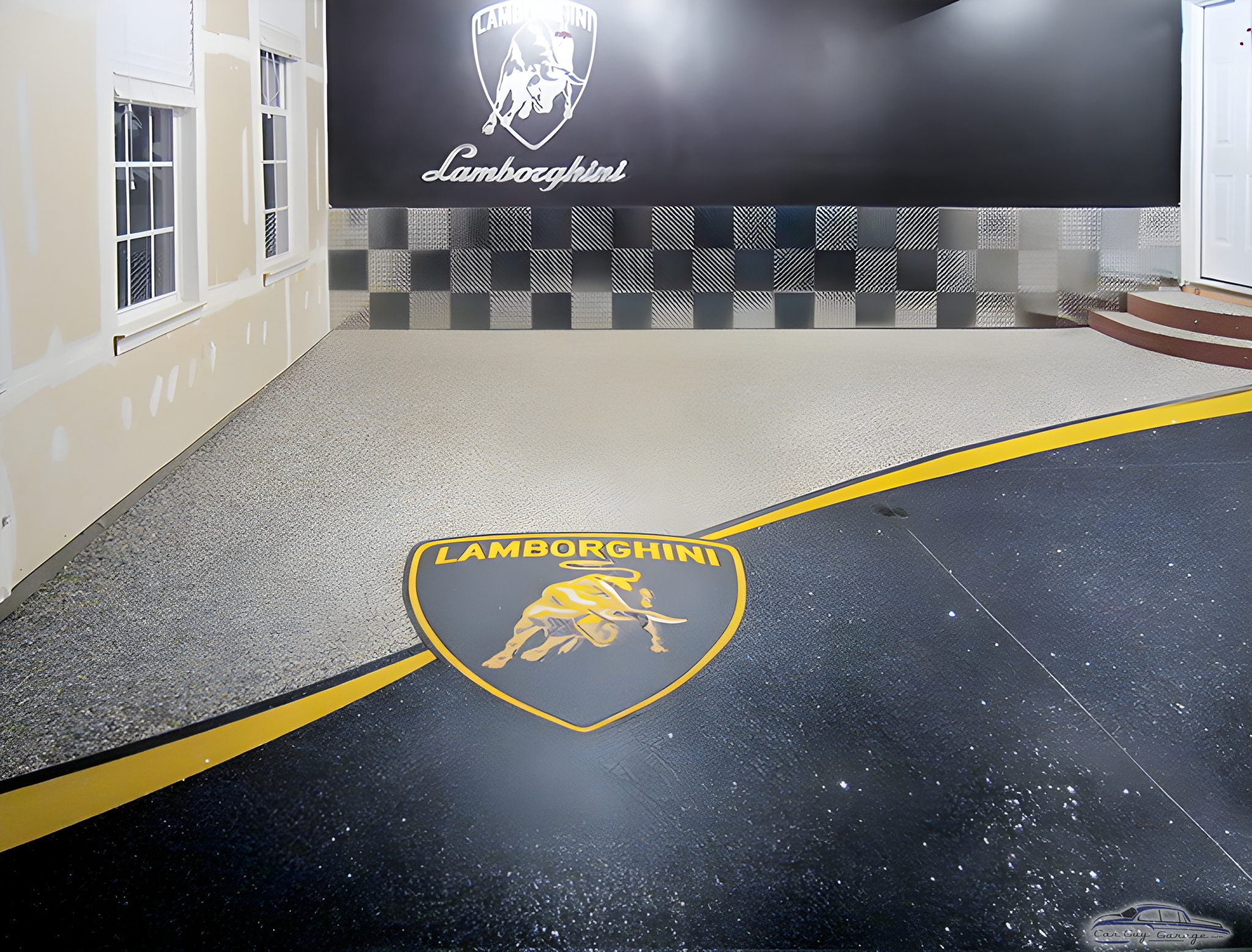 Lamborghini Themed Garage With Custom Flooring - Jim from Doral, FL