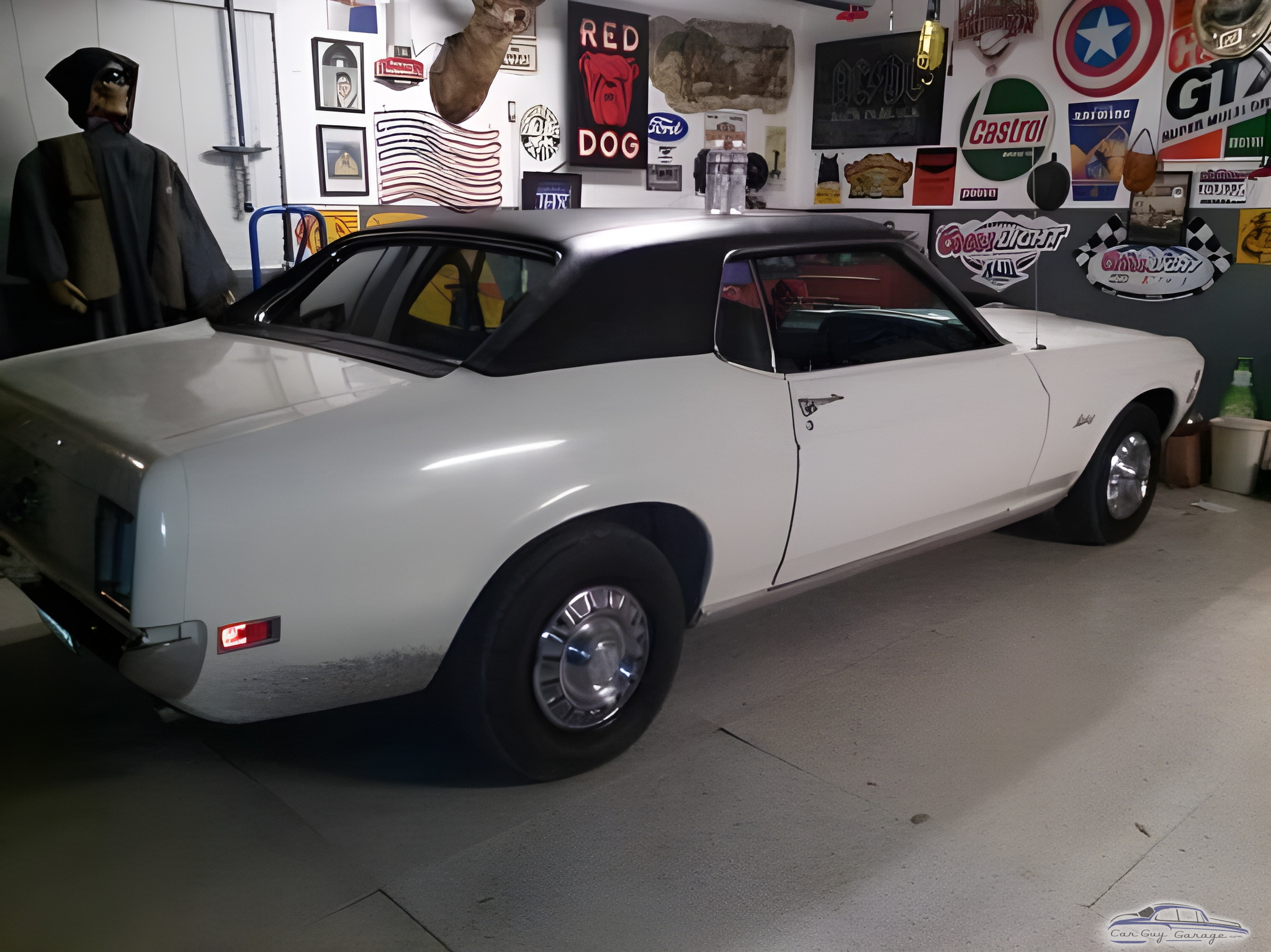 Classic Car in Decorated Garage with Wall Signs - Jay Zuran from Elk Grove, California