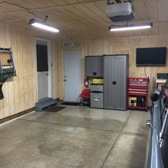 Organized garage with cabinets, tool chest, and wall storage - LyinBrian1 from Ashland, OH