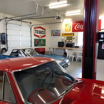 Classic Car Garage with Vintage Signs and Lift - Jace from West Haven, Utah