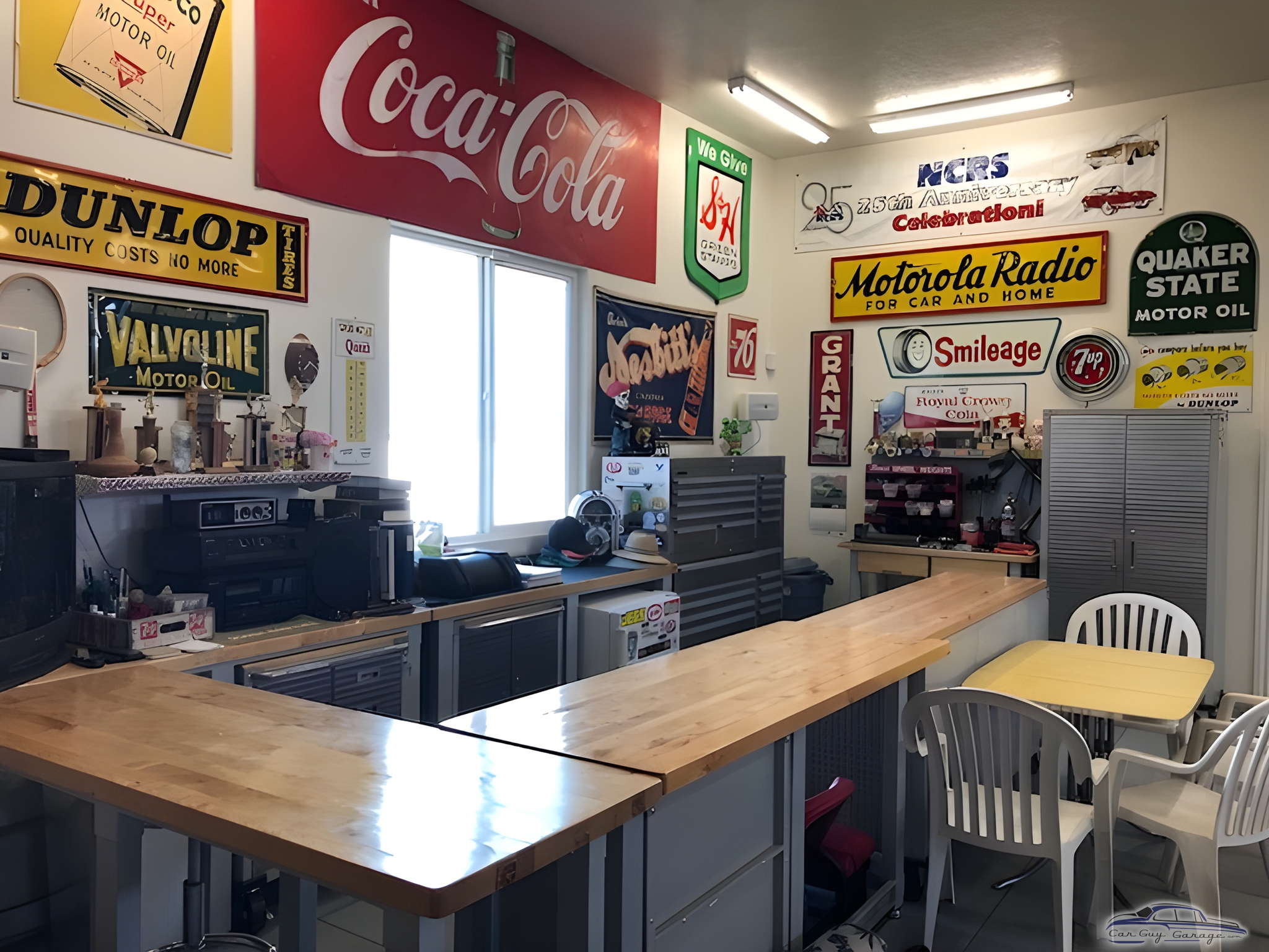 Garage with Vintage Signs and Workbenches - Jace from West Haven, Utah