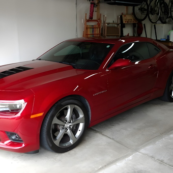Red Camaro in Organized Garage with Storage Racks - GAD-Brownstown MI from Brownstown, Michigan